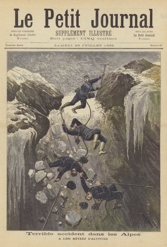 Forferdelig ulykke i Alpene av after Henri Meyer