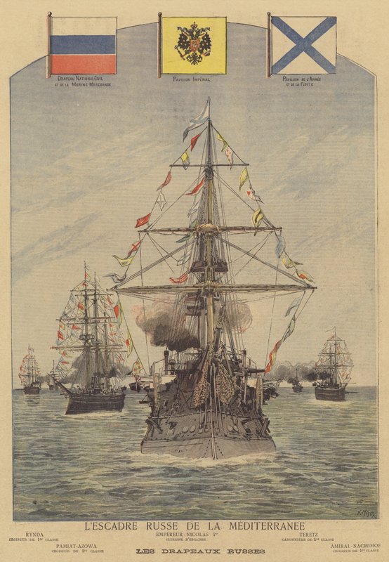 Den russiske marineskvadronen i Middelhavet av after Henri Meyer