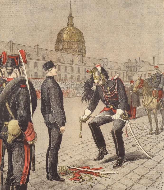 Fornedrelsen av Alfred Dreyfus av after Henri Meyer