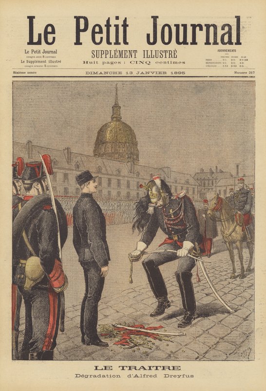 Fornedrelsen av Alfred Dreyfus av after Henri Meyer