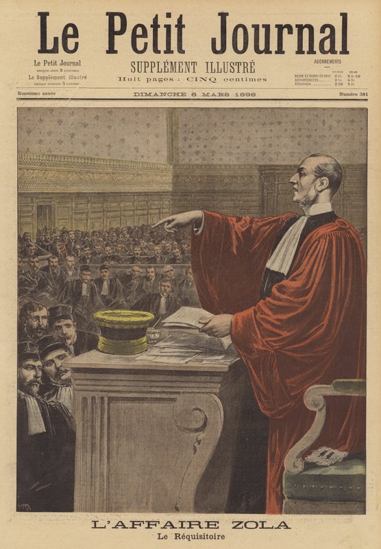 Injurierettssaken mot Emile Zola av after Henri Meyer