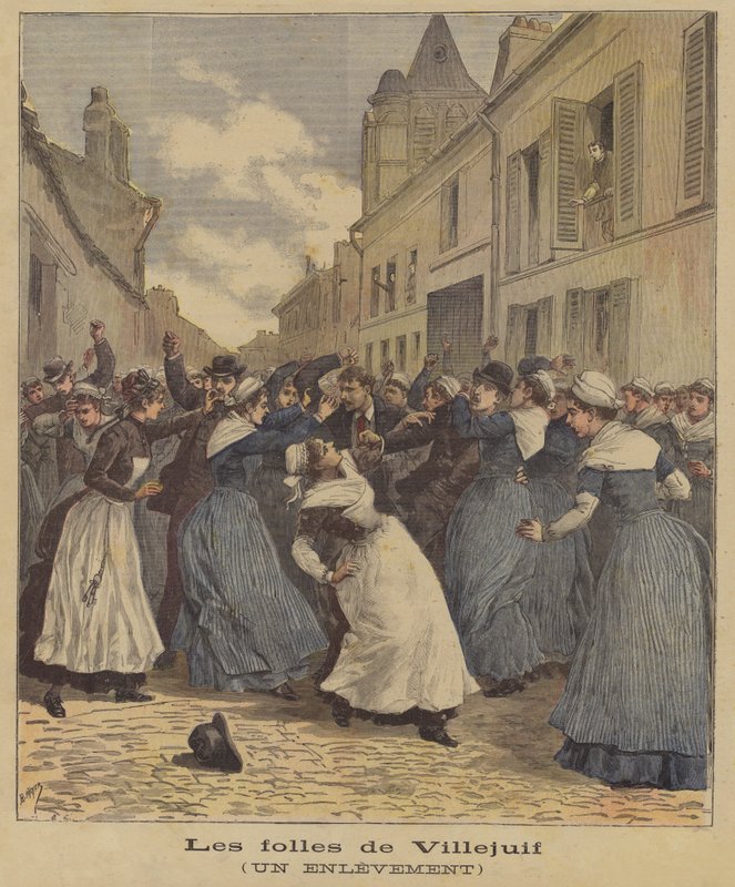 Galningene i Villejuif av after Henri Meyer