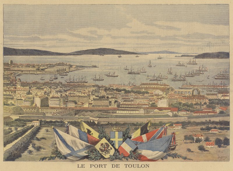 Havnen i Toulon av after Henri Meyer