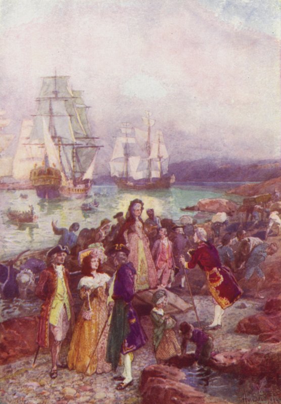 Lojalistenes landing, 1783 av after Henry Sandham