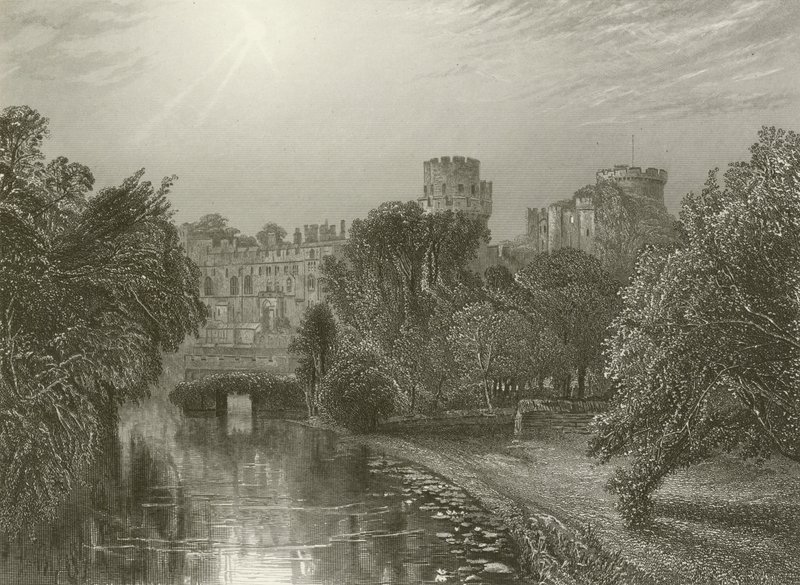 Warwick Castle, før brannen av Henry after Warren