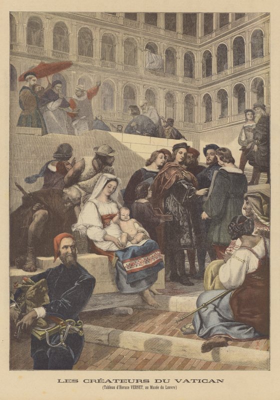 Skaperne av Vatikanet av after Horace Vernet