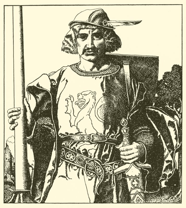 Sir Lionel fra Storbritannia av after Howard Pyle