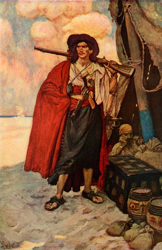 The Buccaneer var en pittoresk kar av after Howard Pyle