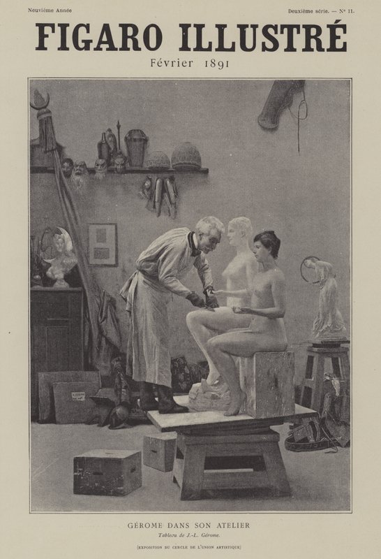 Gerome i sitt studio av after Jean Leon Gerome