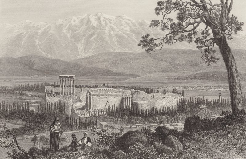 Libanon Range og Baalbec av after John Douglas Woodward