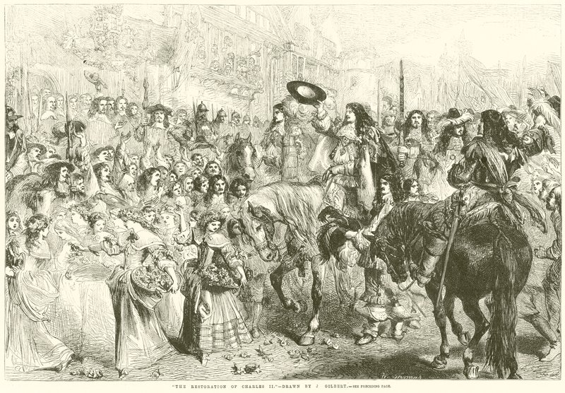 Restaureringen av Charles II av after John Gilbert