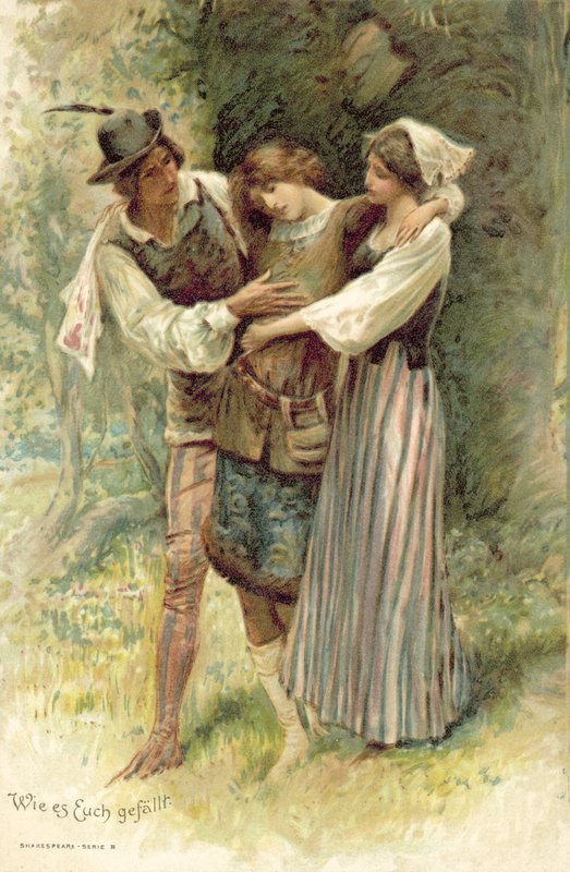 Illustrasjon for As You Like It av after John Henry Frederick Bacon