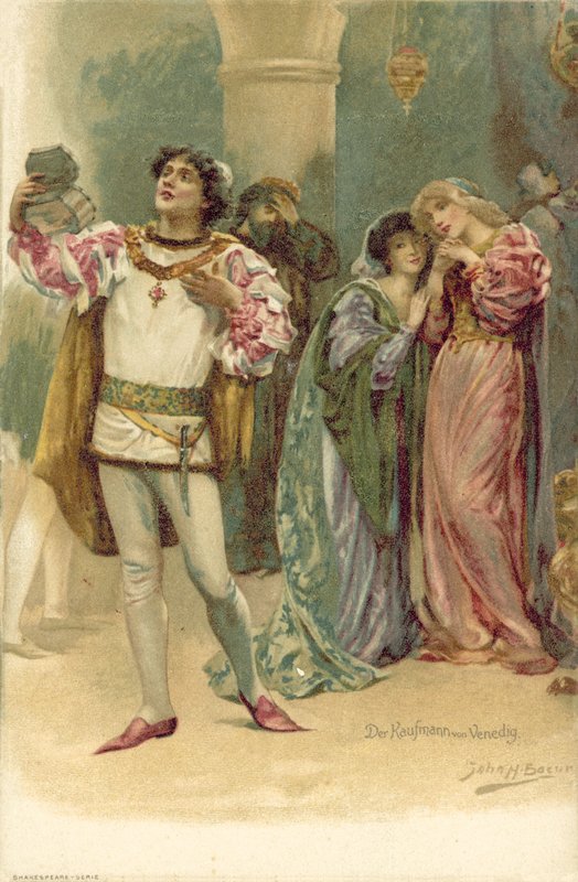 Illustrasjon for The Merchant Of Venice av after John Henry Frederick Bacon