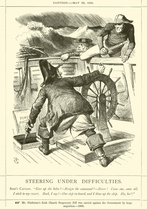 Styring under Vanskeligheter av after John Tenniel