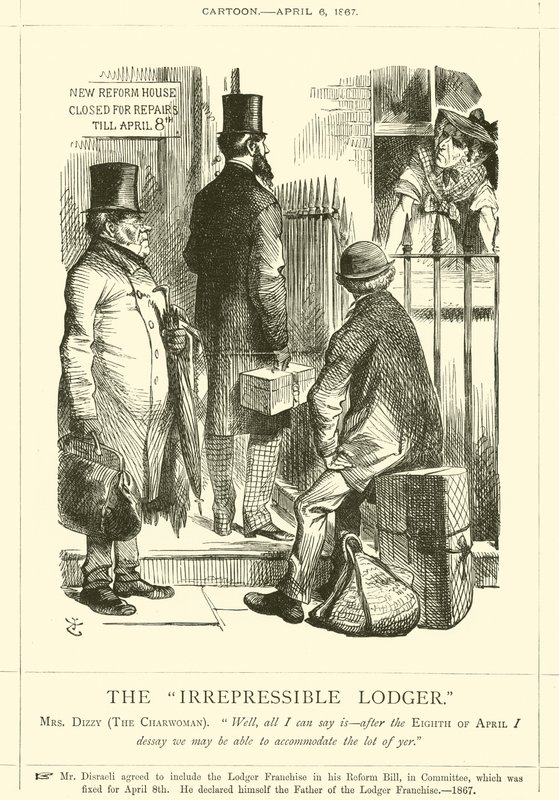 Den Irrepressible Lodger av after John Tenniel