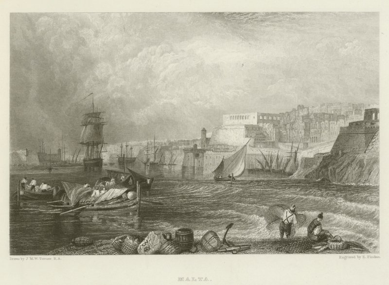 Malta av after Joseph Mallord William Turner