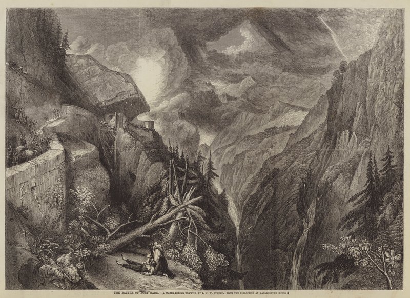 Slaget ved Fort Bard av after Joseph Mallord William Turner