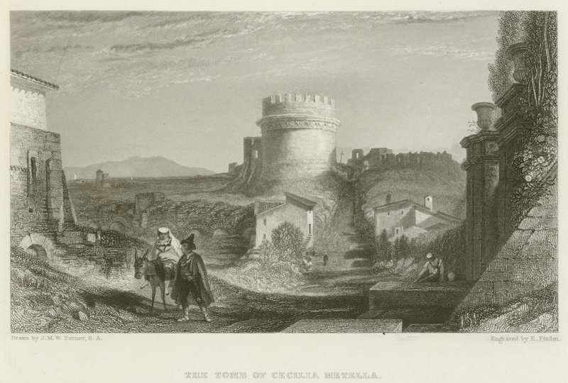Graven til Cecilia Metella av after Joseph Mallord William Turner