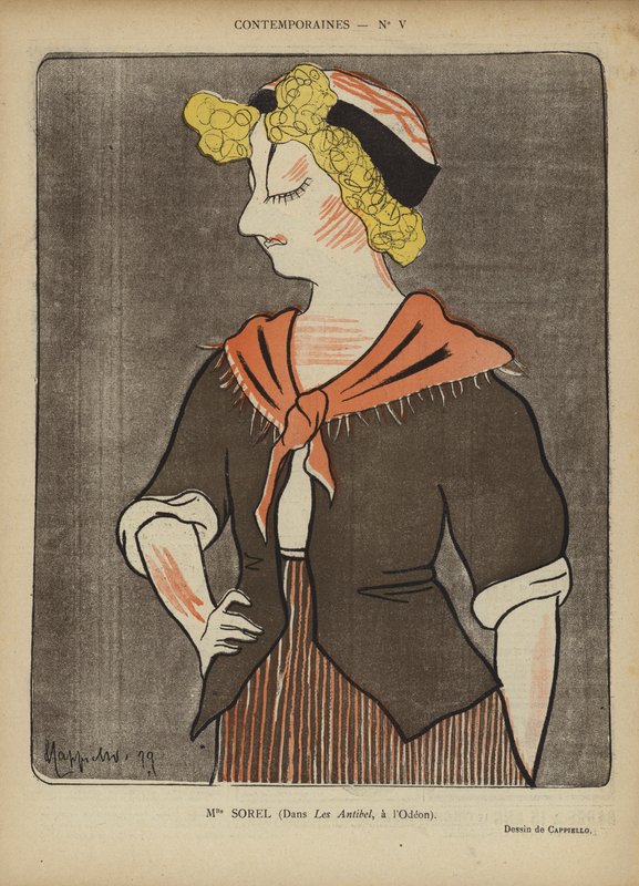 Frøken Sorel, illustrasjon for Le Rire av after Leonetto Cappiello