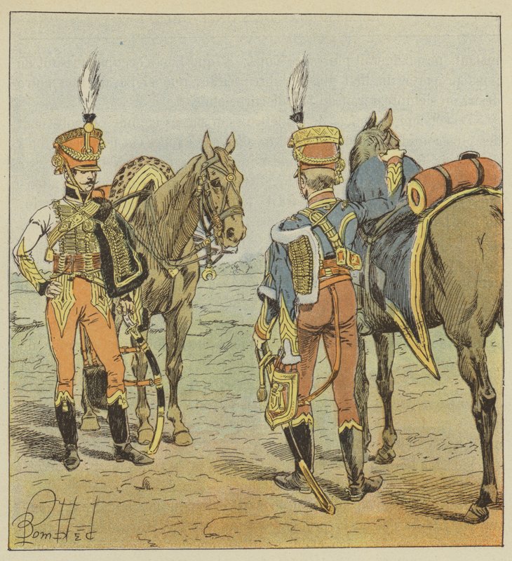 Aides-de-camp, av generalmajoren, av marskalken av after Louis Charles Bombled