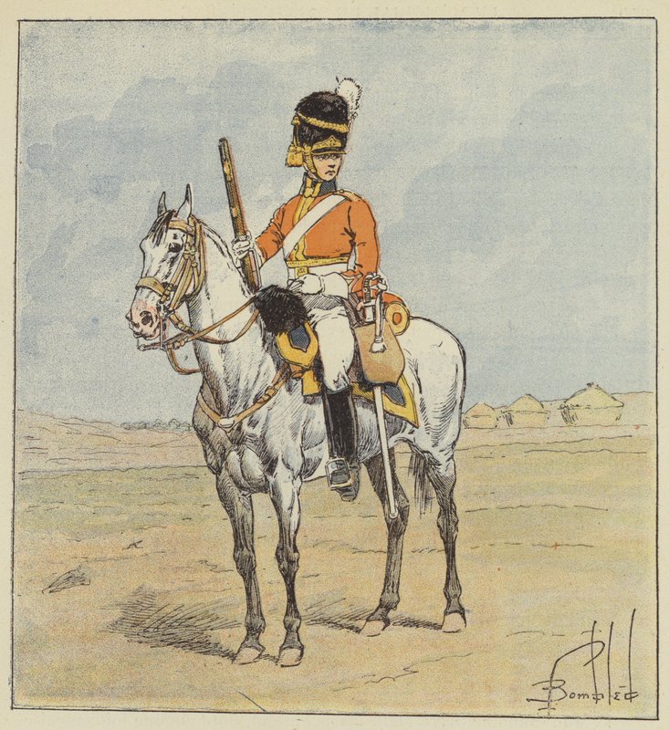 English Army, Scottish Dragon, Scotch-Greys av after Louis Charles Bombled