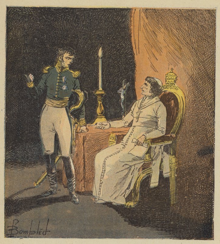 Arrestasjon av paven av general Radet av after Louis Charles Bombled