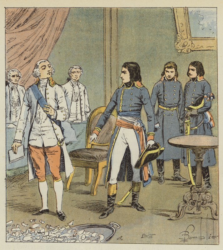 Bonaparte og greven av Cobenzl av after Louis Charles Bombled