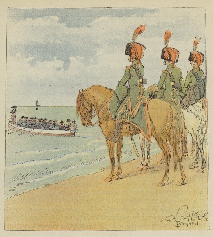 Bonaparte forlater Egypt av after Louis Charles Bombled