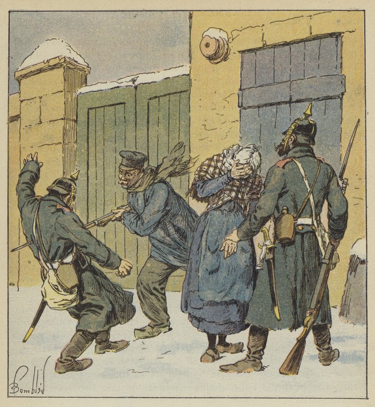Brutalites prussiennes a Beaugency av after Louis Charles Bombled