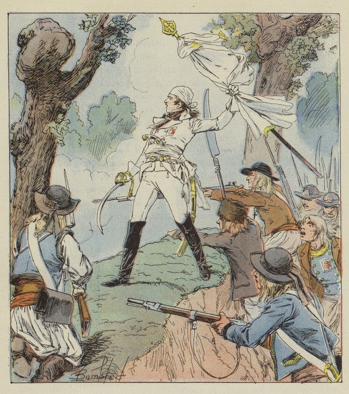 Charette er den virkelige helten i Vendée-krigen av after Louis Charles Bombled