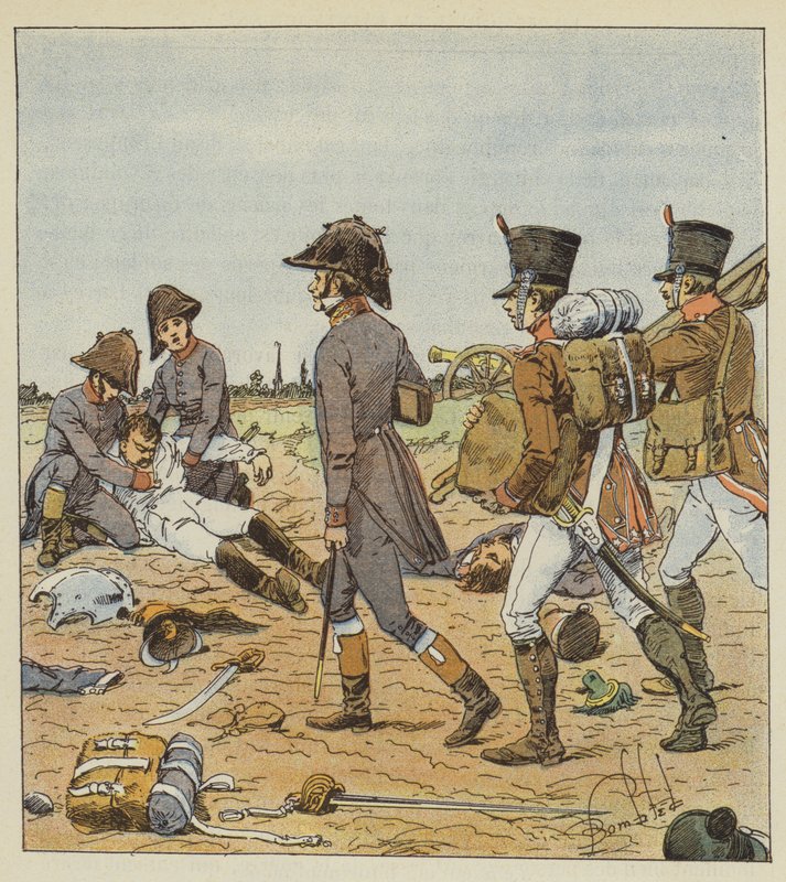 Militære kirurger og sykepleiere av after Louis Charles Bombled
