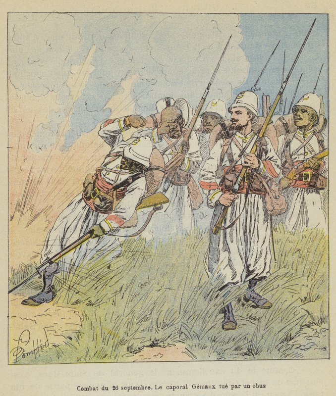 Kamp av 26. september, korporal Gemaux drept av et granat av after Louis Charles Bombled