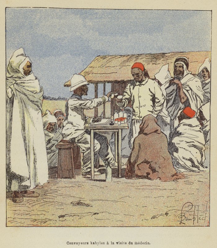 Kabyle transportører på legebesøk av after Louis Charles Bombled
