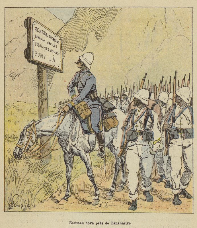 Hova-skilt nær Antananarivo av after Louis Charles Bombled