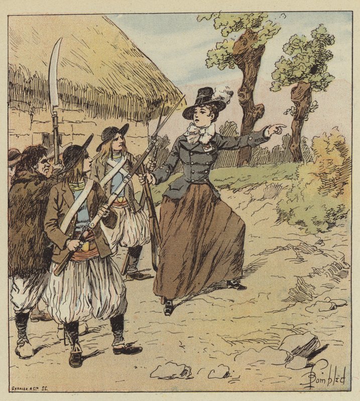 Hun hadde tatt en veldig aktiv del i krigene i Vendée av after Louis Charles Bombled