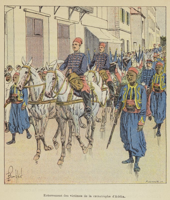 Begravelse av Adelia-katastrofeofre av after Louis Charles Bombled