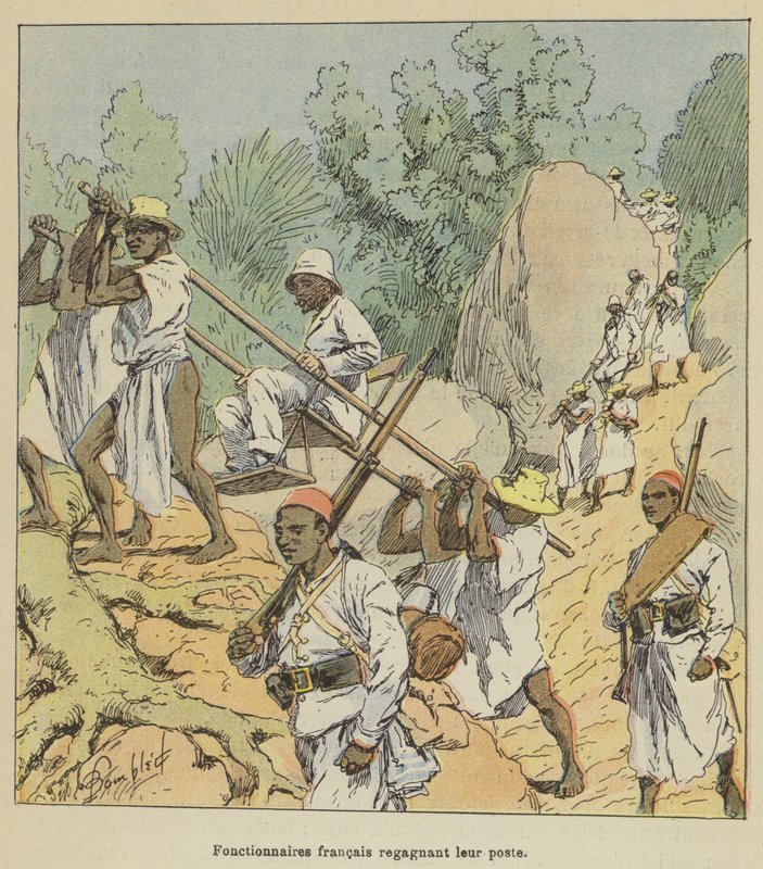 Franske embetsmenn vender tilbake til stillingene sine av after Louis Charles Bombled
