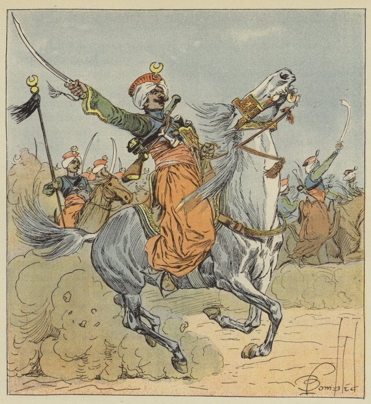 Imperial Guard, Mameluck, skvadron knyttet til det monterte chasseurs-regimentet av after Louis Charles Bombled