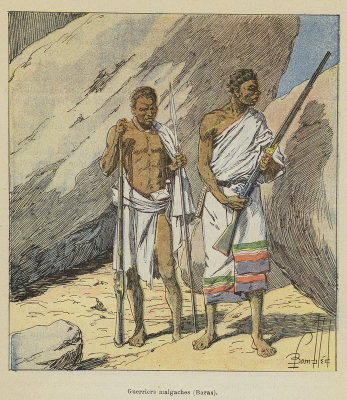 Malagasy Warriors, Baras av after Louis Charles Bombled
