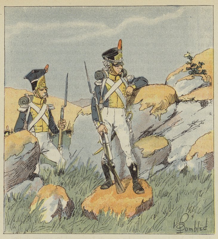Polsk infanteri, Vistula-regimentet, Fusilier og Grenadier av after Louis Charles Bombled