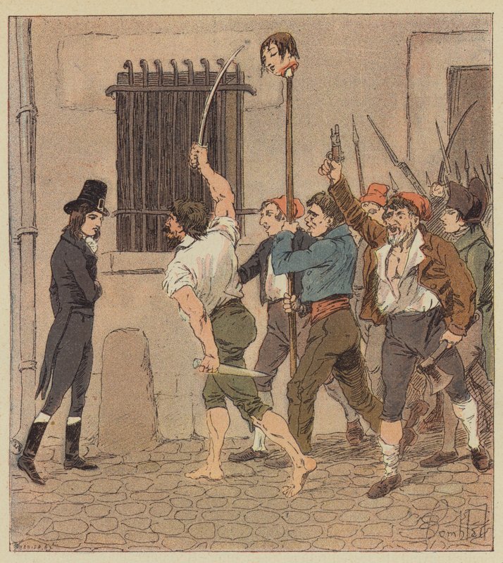 Jeg hadde blitt møtt av en gruppe fæle menn som gikk med hodet på enden av en gjedde av after Louis Charles Bombled