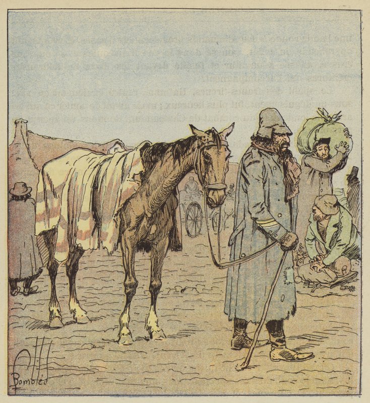 Mercanti-jøde som følger de tyske hærene, fra naturen av after Louis Charles Bombled