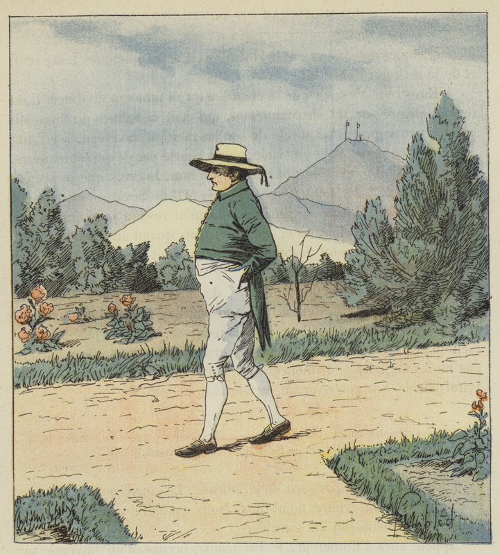 Keiseren har nådd hagen hvor han har kjørt noen runder, alene av after Louis Charles Bombled