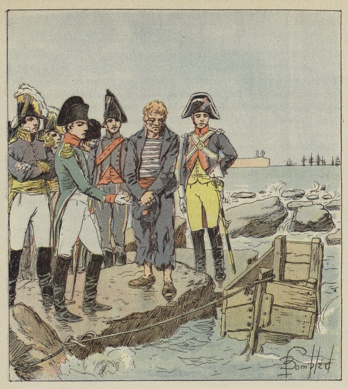 Keiseren og den engelske sjømannen i leiren Boulogne av after Louis Charles Bombled