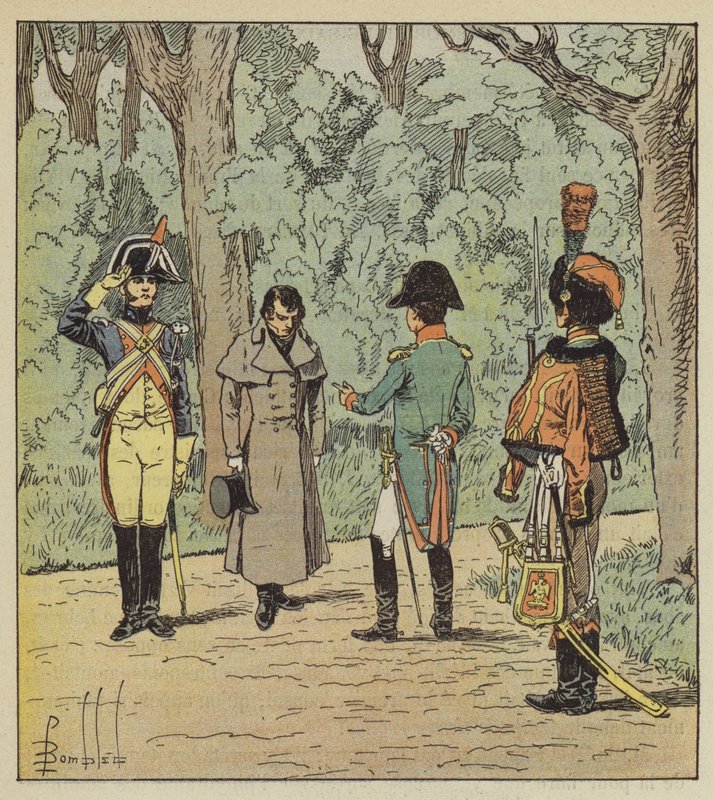 Keiseren avhører en spion ved Elysée av after Louis Charles Bombled