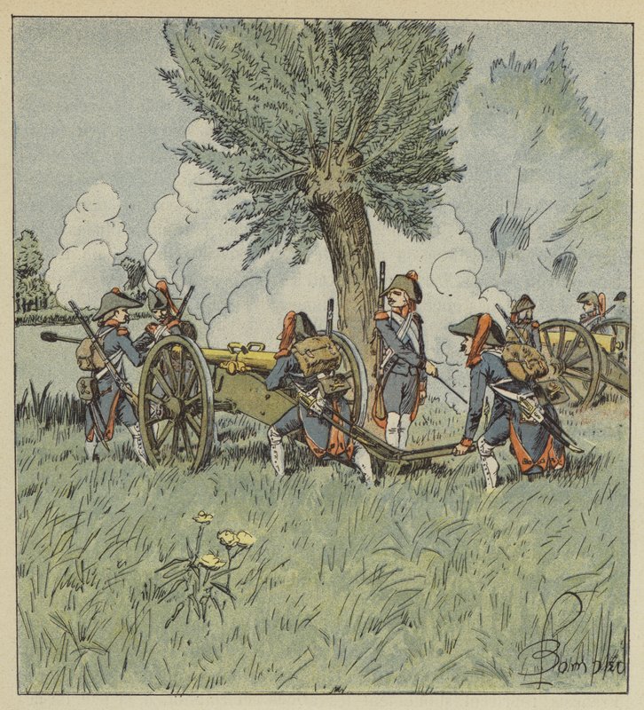 Kanonaden startet fra den ene bredden til den andre av after Louis Charles Bombled