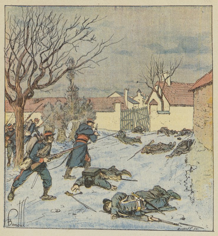 Peytavin-divisjonen har angrepet av Poupry av after Louis Charles Bombled