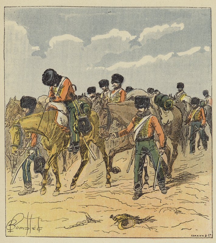 Larmee krysset denne plassen med vanskeligheter av after Louis Charles Bombled