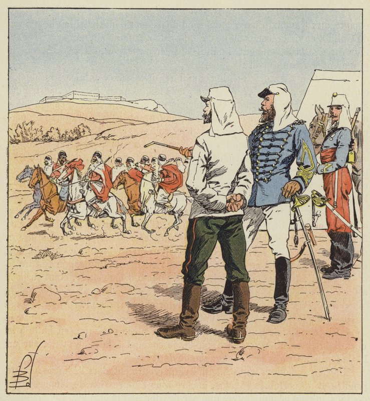 Kaptein Kouropatkine i Algerie av after Louis Charles Bombled