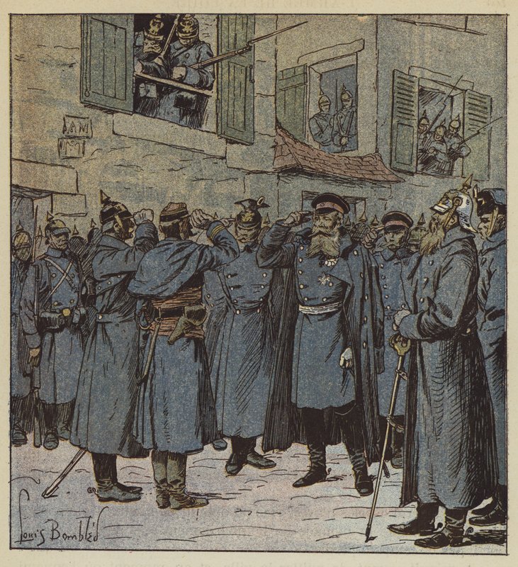 Kaptein Pendezec og general Treskow av after Louis Charles Bombled